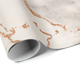 Papel De Regalo Rosa cremoso Coral Rubor Piedra de mármol gris pla