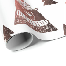 Rosa de cobre lindo patrón de oso de árbol de Navi