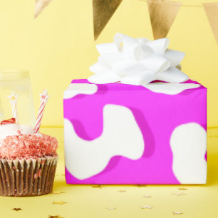 Papel De Regalo Rosa de impresión Leopardo blanco