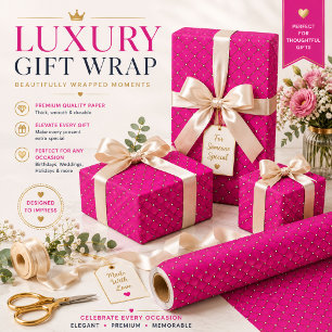 Papel de regalo rosa de lujo Glamour de regalo c