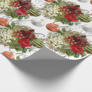 Papel De Regalo Rosa de mármol gris rojo de los rosas de la