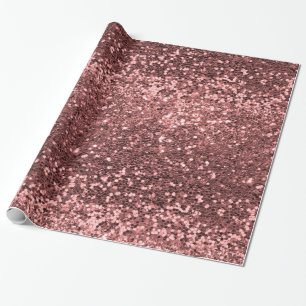 Papel De Regalo Rosa de Moda de lujo Gold Purpurina Sparkle Girly 