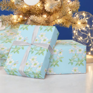 Papel De Regalo rosa de navidades, Helleborus niger
