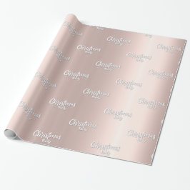 Papel De Regalo Rosa de oro elegancia, fiesta Navidades