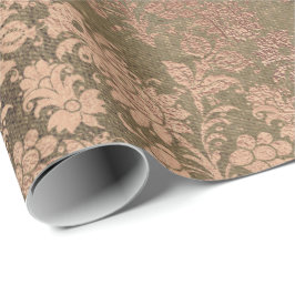 Papel De Regalo Rosa de oro Moda real Foxier Rubor Polvo Floral