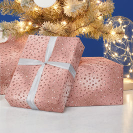 Papel De Regalo Rosa de puntos Purpurinas de Glam Rosa