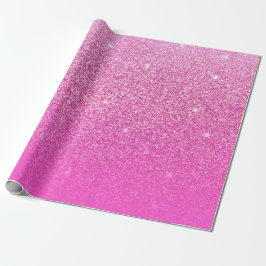 Papel De Regalo Rosa degradado purpurina