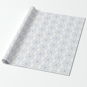 Papel De Regalo Rosa del Rosario Flor Azul