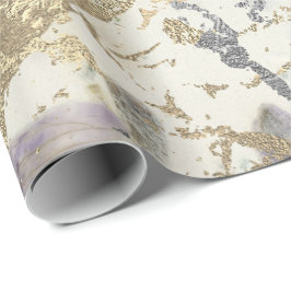 Papel De Regalo Rosa Dorado Marble Peach Rubor Gray Cottage