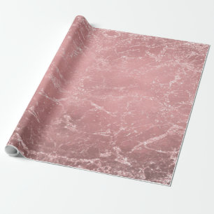 Papel De Regalo Rosa Dorado Mármol Chic Moderno Glamour Tendencia