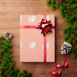 Papel De Regalo Rosa en Flor - Regalo de Cumpleaños