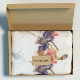 Papel De Regalo Rosa floral natural Kraft Petales Rosas Iris rosad