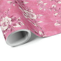 Rosa floral vintage chinoiserie decoupage