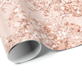 Papel De Regalo Rosa Glam Skinny Purpurina Bride Gray Copper