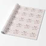 Papel De Regalo Rosa Gold Holly Rubor Merry Christmas Name<br><div class="desc">El gráfico encima de tu nombre en este papel de envoltura de color rubor es una estampilla metálica de oro en rosa y el texto "Feliz Navidad desde". Su propio nombre aparece en la elegante tipografía de escritura de oro rosa justo debajo del gráfico, para que sus destinatarios puedan ver...</div>