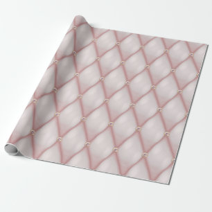 Papel De Regalo Rosa Gold y secuencia de diamantes Rubor