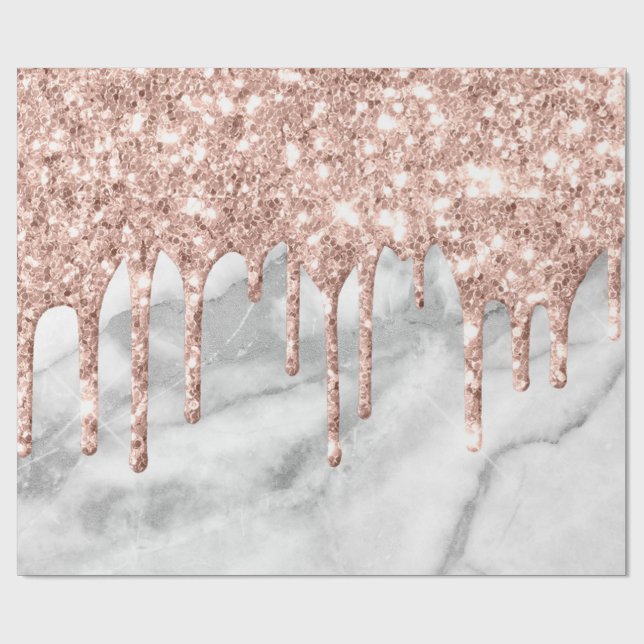 Papel De Regalo Rosa gris Polvo Chispa Marble Perforaciones Purpur (Superficie plana)