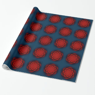 Papel De Regalo Rosa Kaleidoscope rojo + tu idea