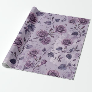 Papel De Regalo Rosa Lavanda Polvorienta Tonos Soñadores Florales