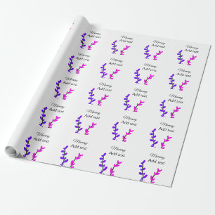 Papel De Regalo Rosa lavanda púrpura día de la madre regalo de mam