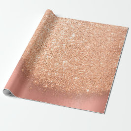 Papel De Regalo Rosa Maquillaje Confetti Purpurina Belleza Cobre