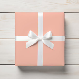 Papel De Regalo Rosa Melocotón Pastel Suave Sólido