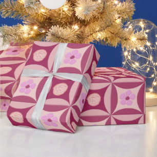 Papel De Regalo Rosa MoonStone y flor de cerezo en la puerta
