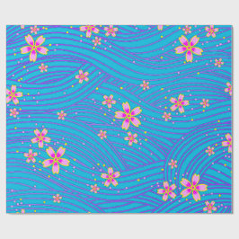 Papel De Regalo rosa morado y azul