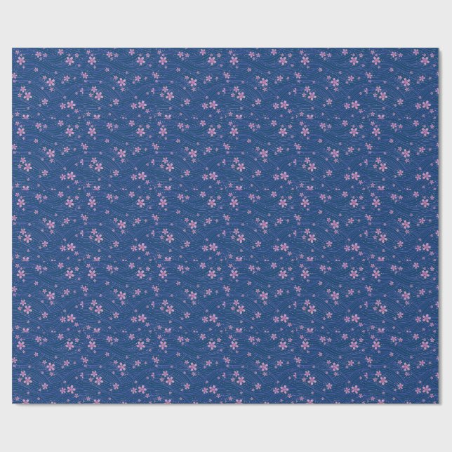 Papel De Regalo rosa morado y azul (Superficie plana)