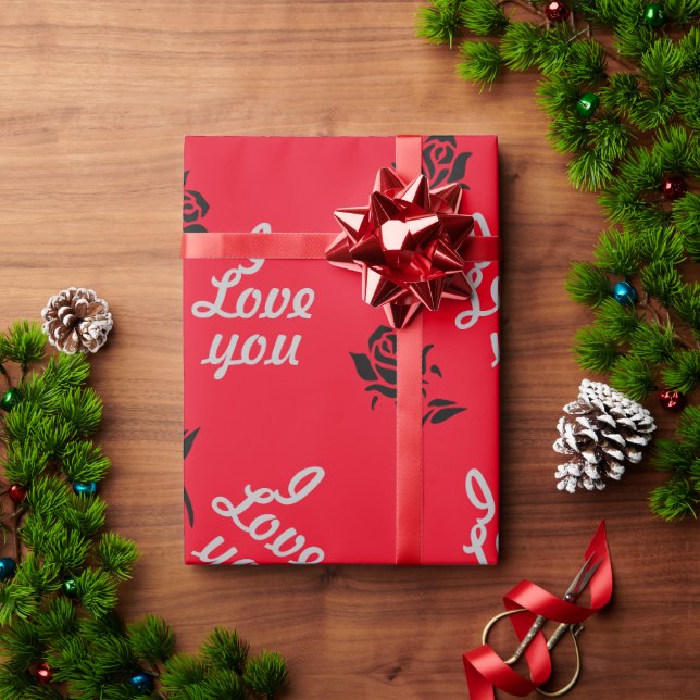 Papel De Regalo Rosa negro (Regalo de vacaciones)
