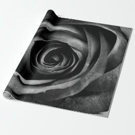 Papel De Regalo Rosa negro Flor Flor Vintage decorativo floral