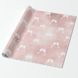 Papel De Regalo Rosa Oro Antigüo Vino Francés<br><div class="desc">Patrón de vino de la época de París con papel envolvente de copas de vino.</div>