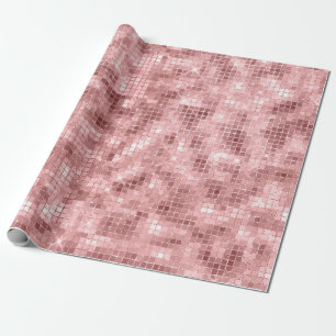 Papel De Regalo Rosa Oro Rosa Lujo Brillante Chispeante Fiesta Fem