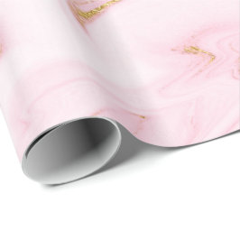 Papel De Regalo Rosa Oro Rubor Mármol rosa Blanco Resumen Metaliza