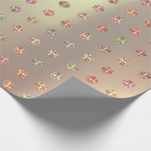 Papel De Regalo Rosa Oro Swarovski Cristales Mint Cobre Rosa