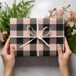 Papel De Regalo Rosa Pastel Búfalo de Cuadros Rubor<br><div class="desc">Papel de regalo de cuadros Búfalo rosa pastel – Envoltura de regalo de gingham sonrosado para baby showers,  cumpleaños y regalos de boda</div>