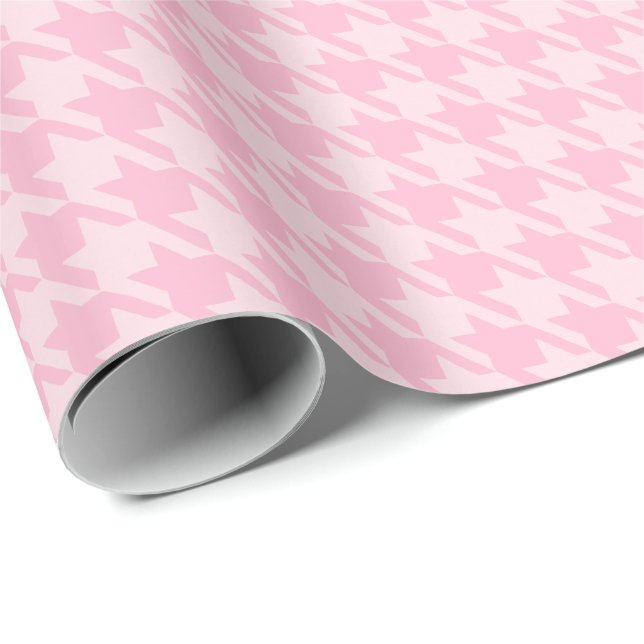 Papel De Regalo Rosa Pastel de Piedra de Perro (Esquina del rollo)