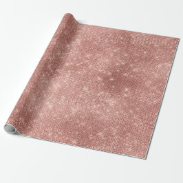 Papel De Regalo Rosa Pastel Spark Bridal Rubor Elegante Birthal