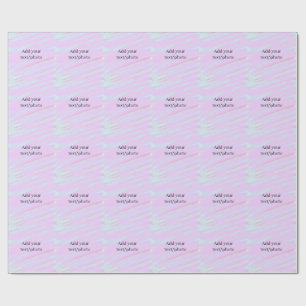 Papel De Regalo Rosa pastel verde agregar texto foto acuarela retr