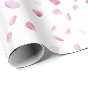 Papel De Regalo Rosa Pétalos de Rosa Rosa Melocotón Romántico Flor