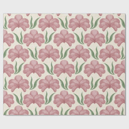 Papel De Regalo Rosa Polvorienta Flora