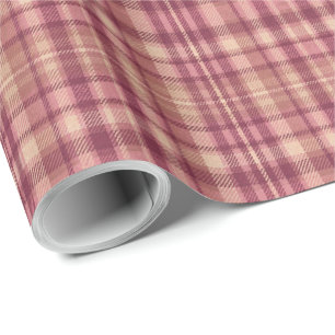 Papel De Regalo Rosa Polvoriento Calidos Rosados Suaves Cuadros