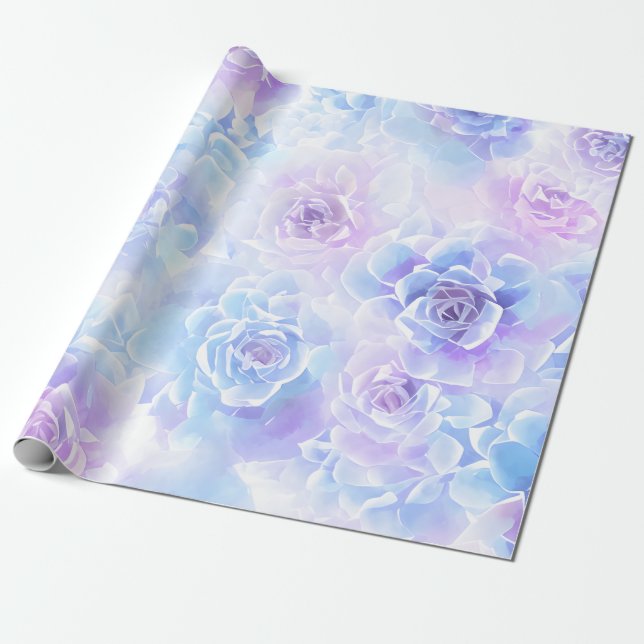 Papel De Regalo Rosa Purple Crystal (Desenrollado)