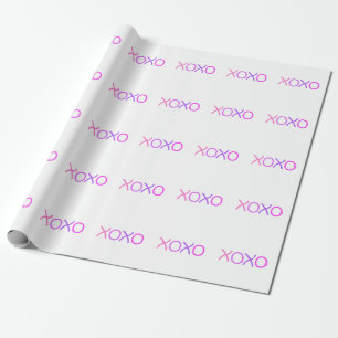 Papel De Regalo Rosa, púrpura y lavanda Xoxo encantador