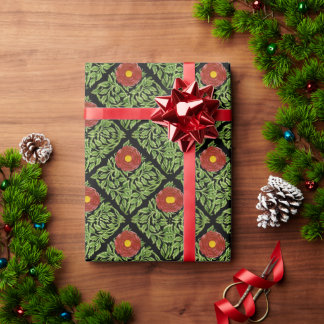 Papel De Regalo Rosa Roja De Morgan