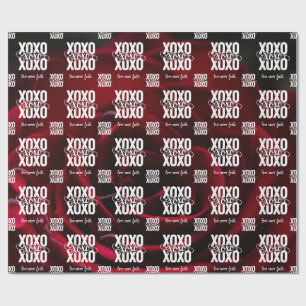 Papel De Regalo Rosa Roja Floral XOXO Amor Nunca Falla San Valentí