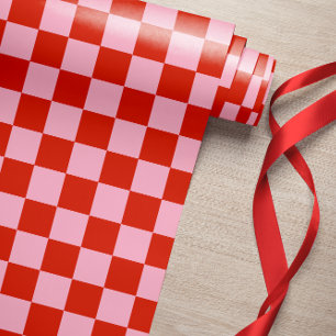 Papel De Regalo Rosa rojo controlado