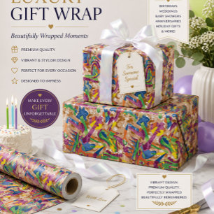Papel de Regalo Rosa Rollo de Envoltorio de Rega