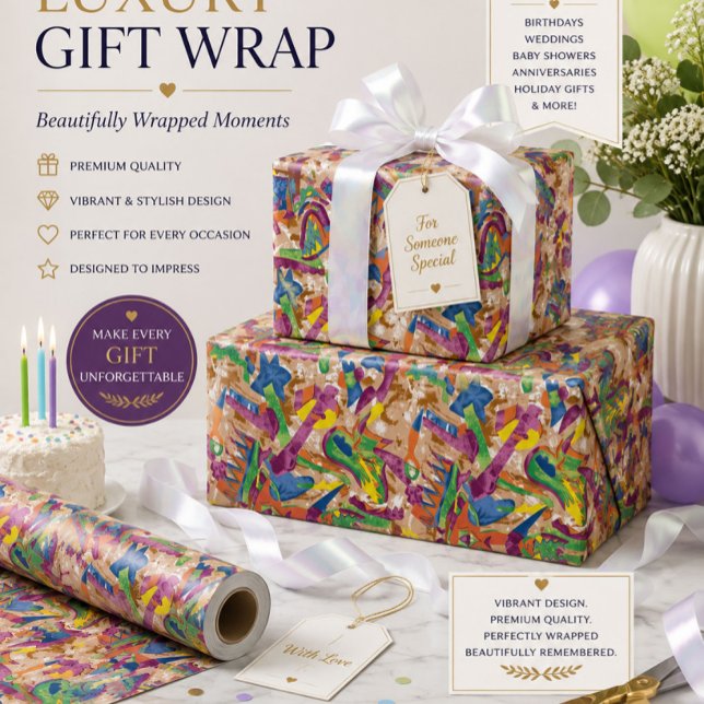 Papel de Regalo Rosa | Rollo de Envoltorio de Rega (Subido por el creador)