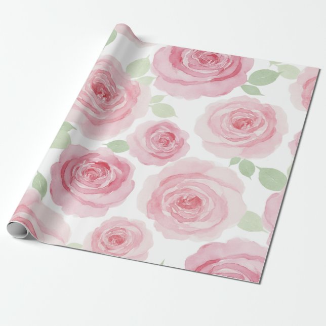 Papel de regalo Rosa Romántica (Desenrollado)